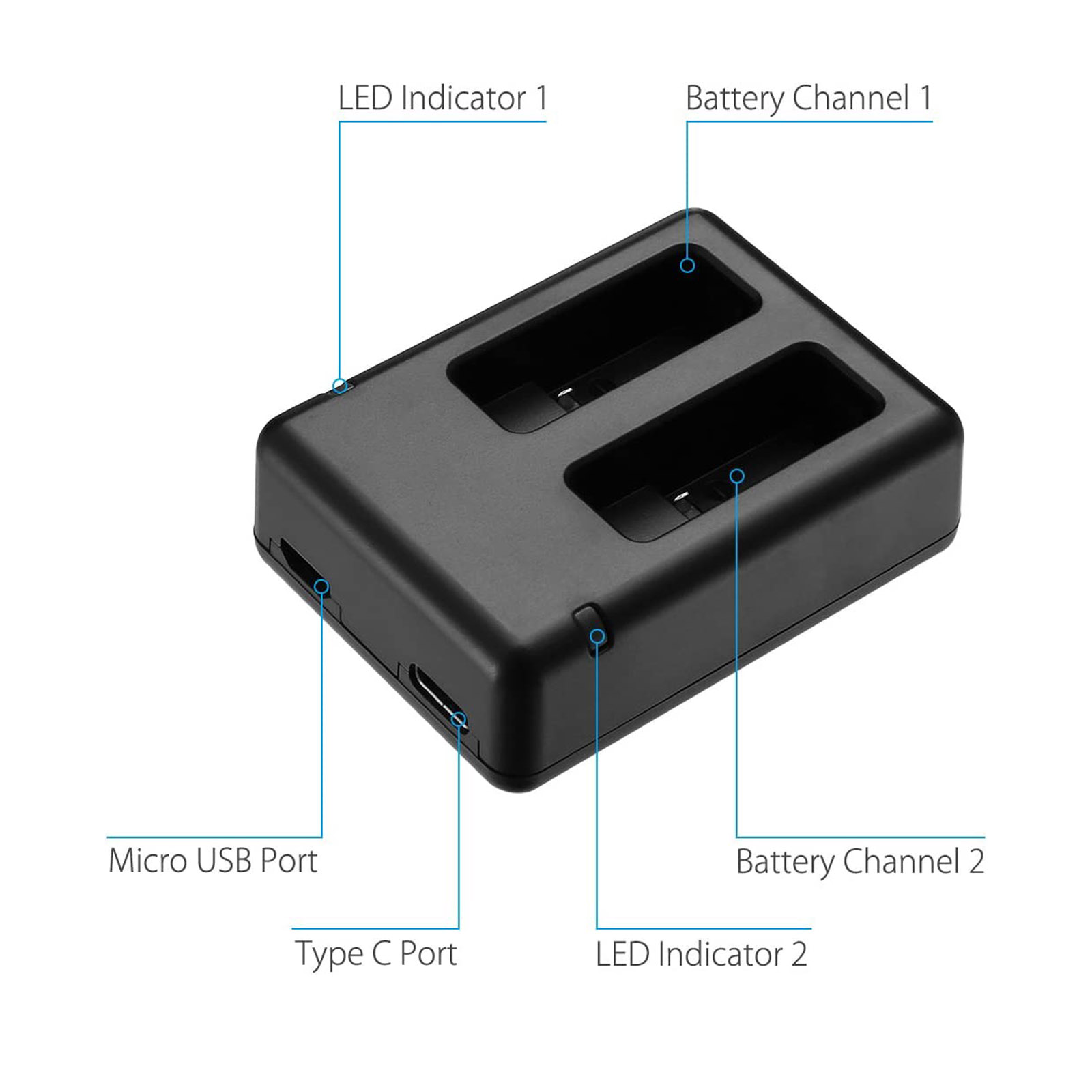 Suitable for GOPRO Hero 5 Char - Drone Battery Charger recension och pris